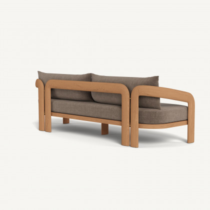 Harbour Chloe 3 Seat Sofa - Teak Natural / Altona Mink