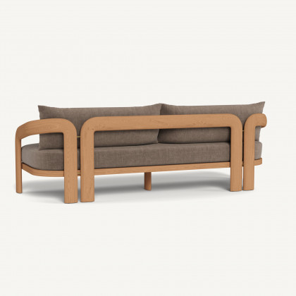 Harbour Chloe 3 Seat Sofa - Teak Natural / Altona Mink