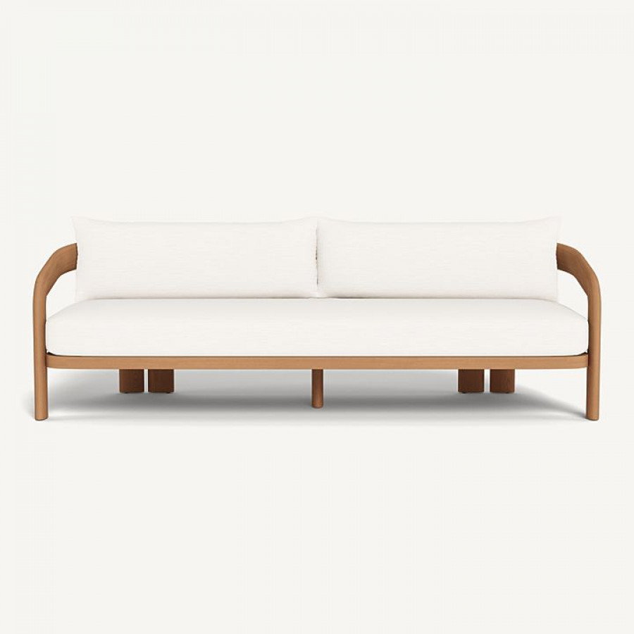Harbour Chloe 3 Seat Sofa - Teak Natural / Panama Blanco