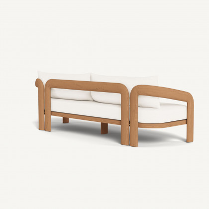 Harbour Chloe 3 Seat Sofa - Teak Natural / Panama Blanco