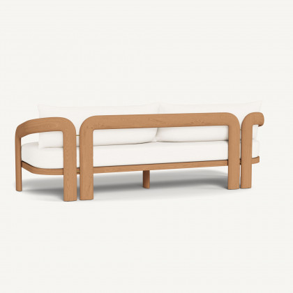 Harbour Chloe 3 Seat Sofa - Teak Natural / Panama Blanco