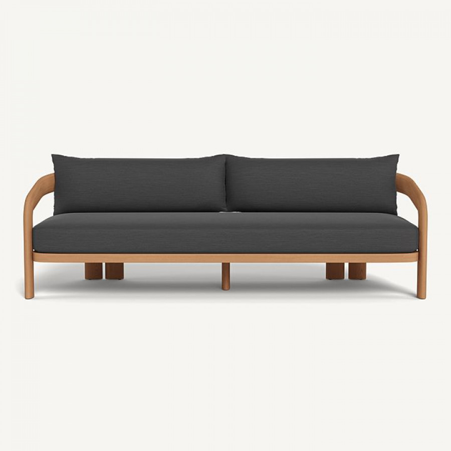 Harbour Chloe 3 Seat Sofa - Teak Natural / Panama Grafito