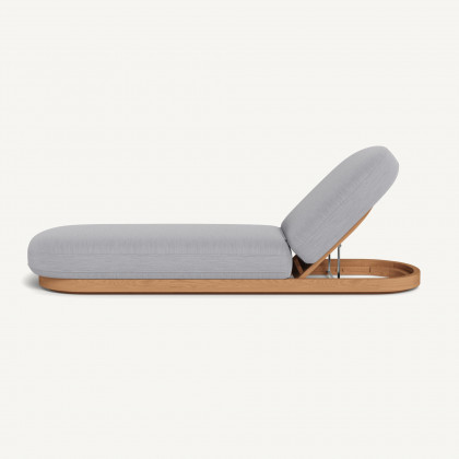 Harbour Como Sun Lounge - Sealed Teak Natural / Panama Cloud