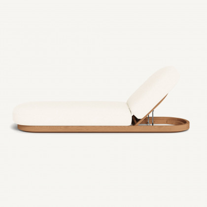 Harbour Como Sun Lounge - Sealed Teak Natural / Riviera Ivory