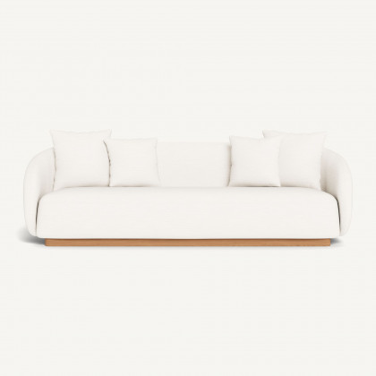 Harbour Como 3 Seat Sofa - Sealed Teak Natural / Panama Blanco
