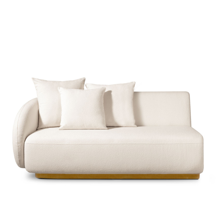 Harbour Como 2 Seat 1 Arm Left - Sealed Teak Natural, Copacabana Midnight
