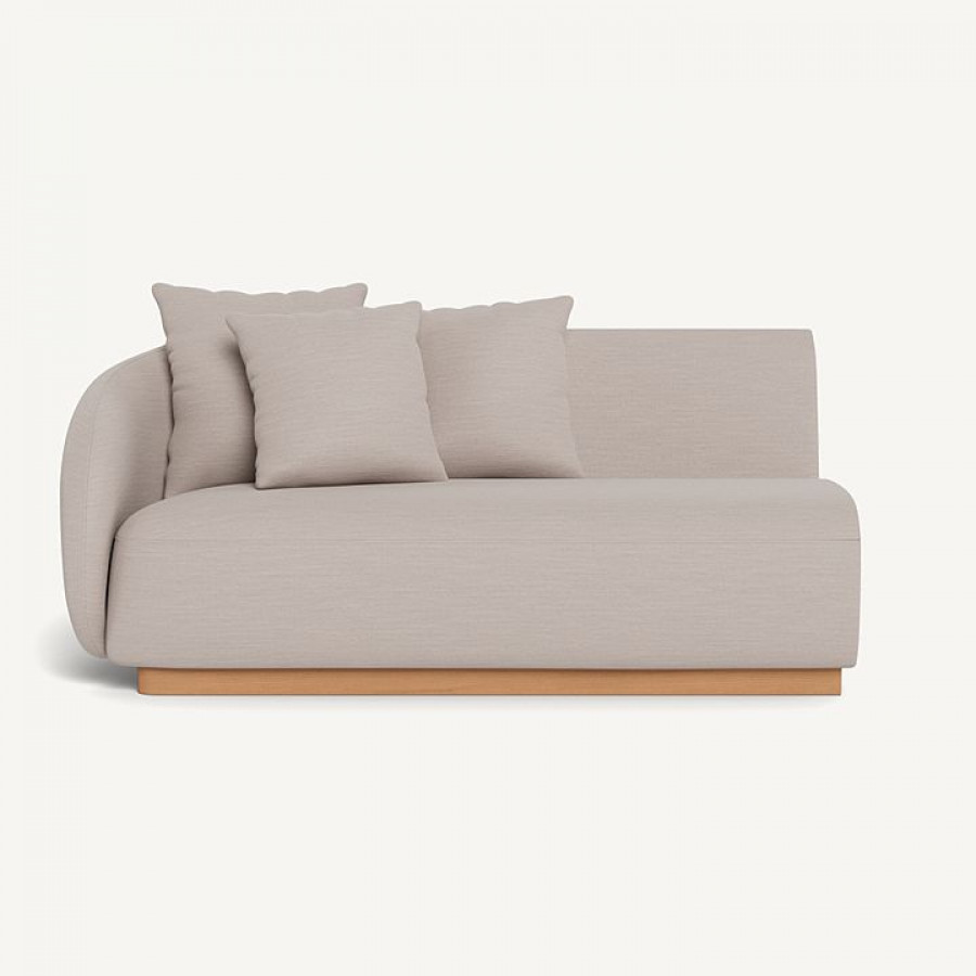 Harbour Como 2 Seat 1 Arm Left - Sealed Teak Natural / Panama Marble
