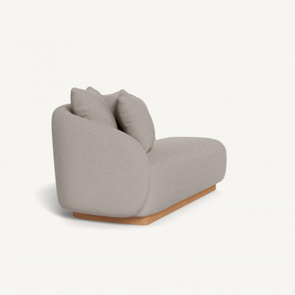 Harbour Como 2 Seat 1 Arm Left - Sealed Teak Natural / Riviera Stone