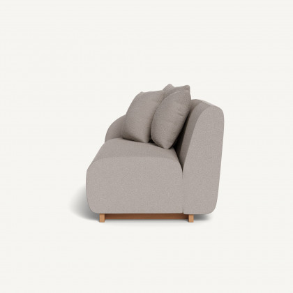 Harbour Como 2 Seat 1 Arm Left - Sealed Teak Natural / Riviera Stone