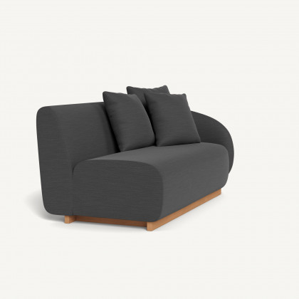 Harbour Como 2 Seat 1 Arm Right - Sealed Teak Natural / Panama Grafito