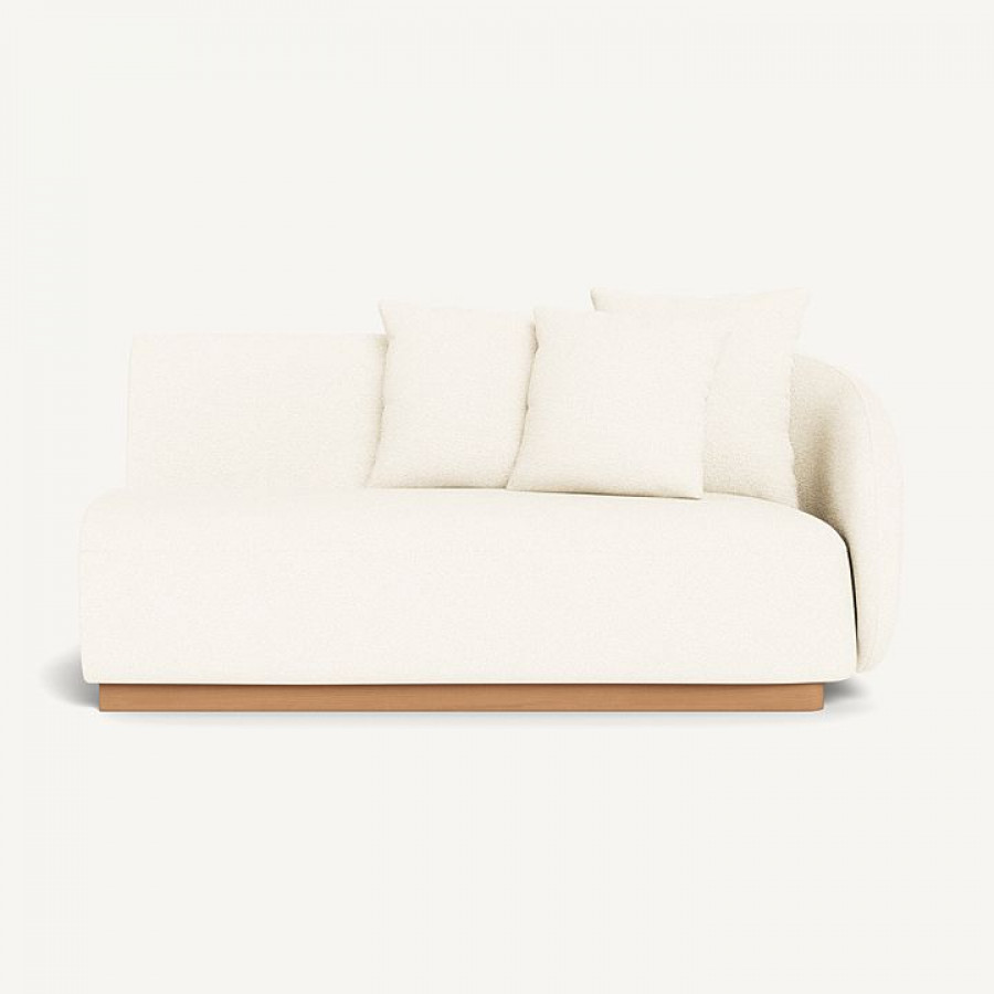 Harbour Como 2 Seat 1 Arm Right - Sealed Teak Natural / Riviera Ivory