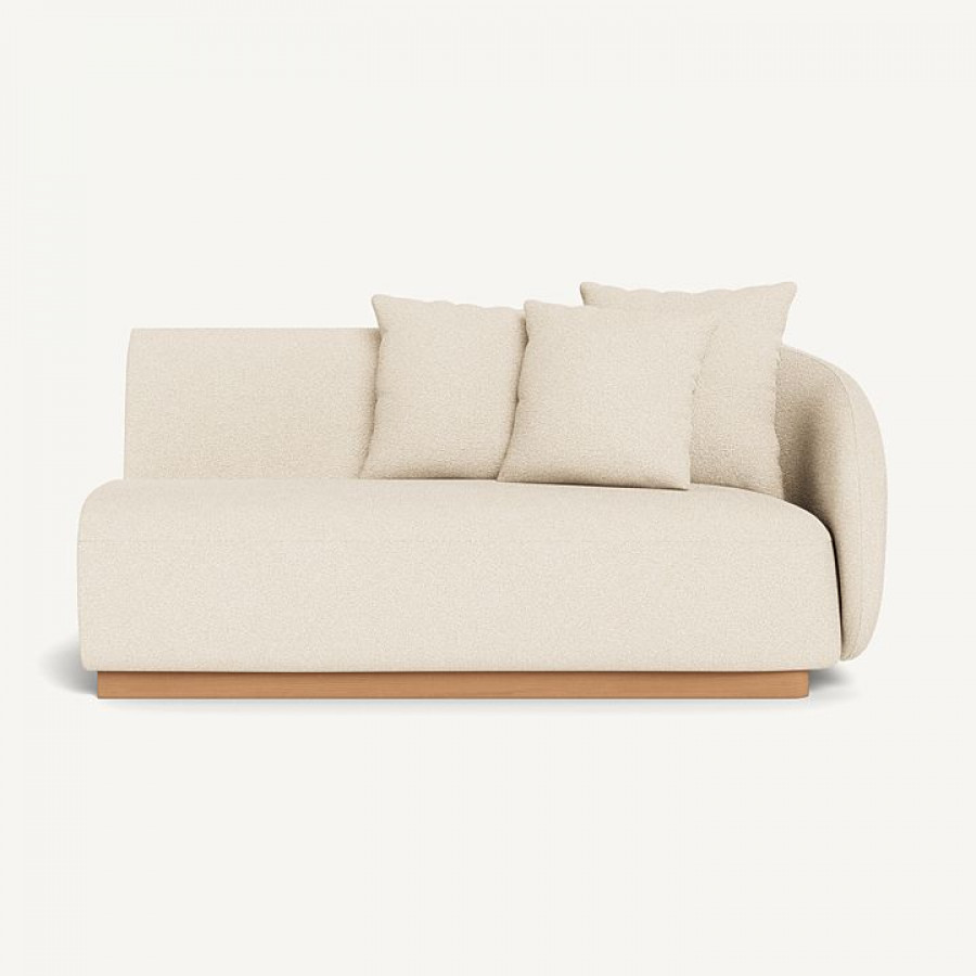 Harbour Como 2 Seat 1 Arm Right - Sealed Teak Natural, Riviera Sand