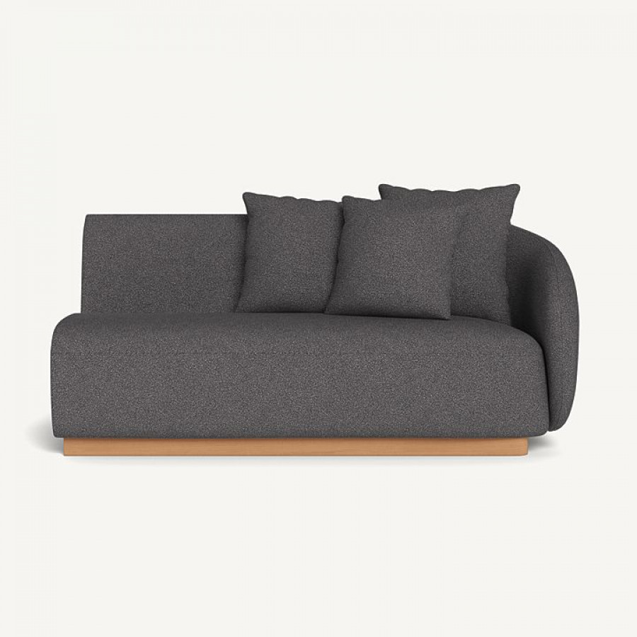 Harbour Como 2 Seat 1 Arm Right - Sealed Teak Natural / Riviera Slate