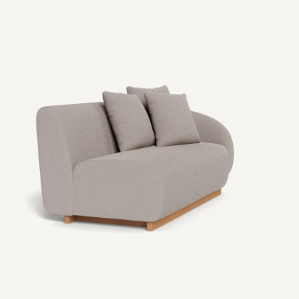 Harbour Como 2 Seat 1 Arm Right - Sealed Teak Natural / Riviera Stone