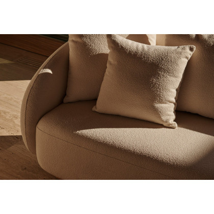 Harbour Como Swivel Lounge Chair - Sealed Teak Natural / Copacabana Sand
