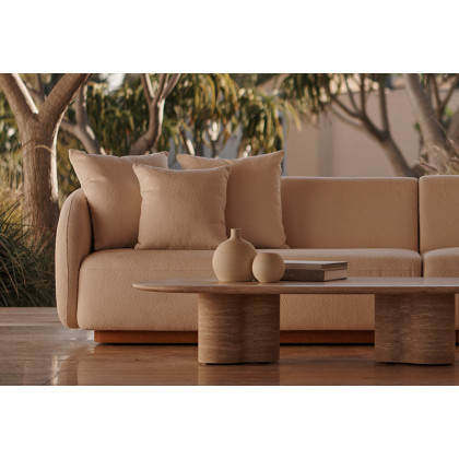 Harbour Como Swivel Lounge Chair - Sealed Teak Natural / Copacabana Sand