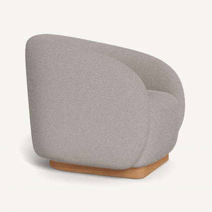 Harbour Como Swivel Lounge Chair - Sealed Teak Natural / Riviera Stone