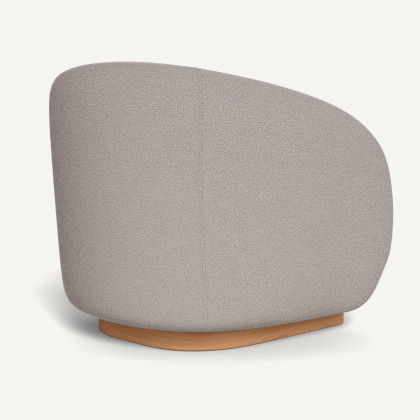 Harbour Como Swivel Lounge Chair - Sealed Teak Natural / Riviera Stone