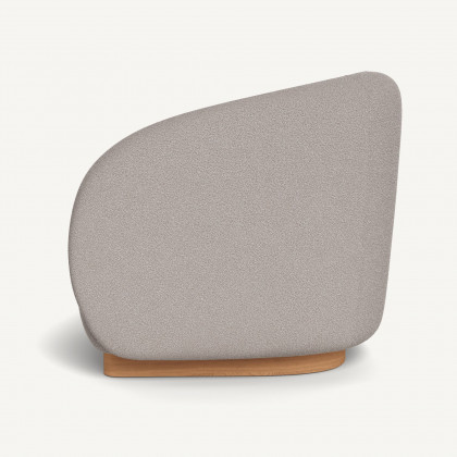 Harbour Como Swivel Lounge Chair - Sealed Teak Natural / Riviera Stone