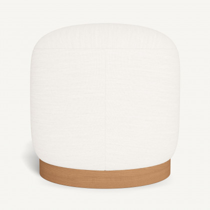 Harbour Como Footstool - Sealed Teak Natural / Panama Blanco