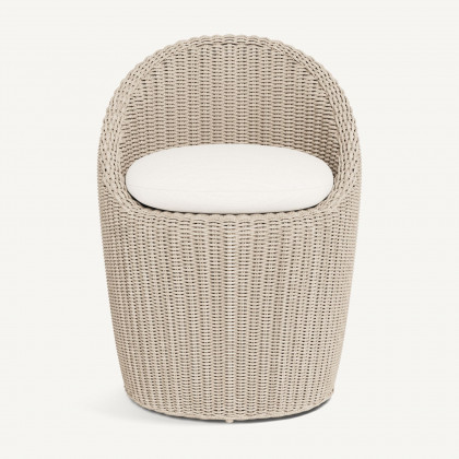 Harbour Cordoba Dining Chair - Twisted Wicker Oyster / Panama Blanco