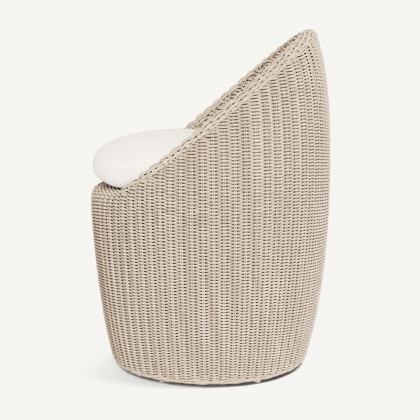 Harbour Cordoba Dining Chair - Twisted Wicker Oyster / Panama Blanco