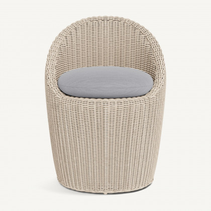 Harbour Cordoba Dining Chair - Twisted Wicker Oyster / Panama Cloud