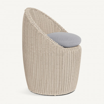 Harbour Cordoba Dining Chair - Twisted Wicker Oyster / Panama Cloud