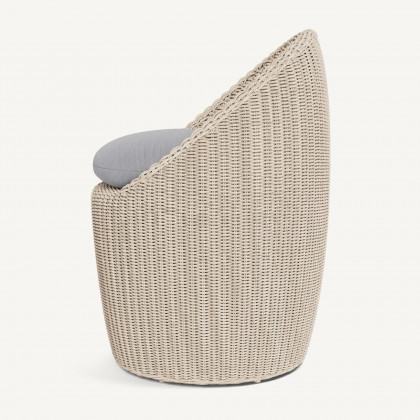 Harbour Cordoba Dining Chair - Twisted Wicker Oyster / Panama Cloud