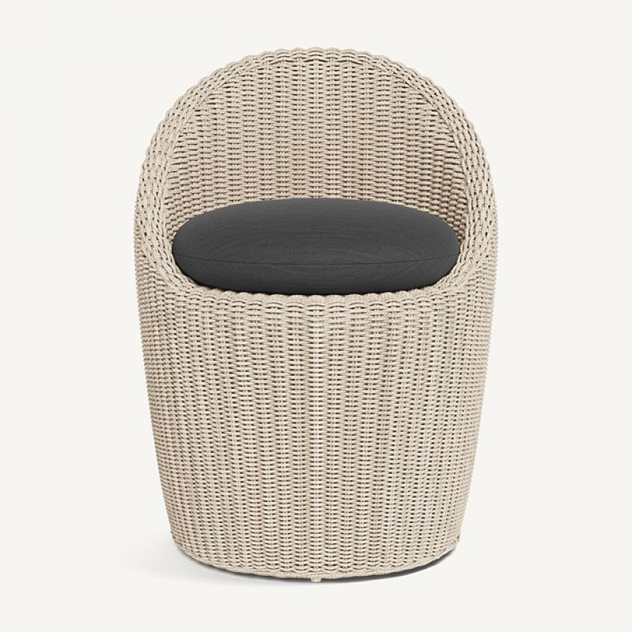 Harbour Cordoba Dining Chair - Twisted Wicker Oyster / Panama Grafito