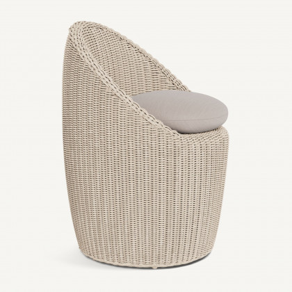 Harbour Cordoba Dining Chair - Twisted Wicker Oyster / Panama Marble