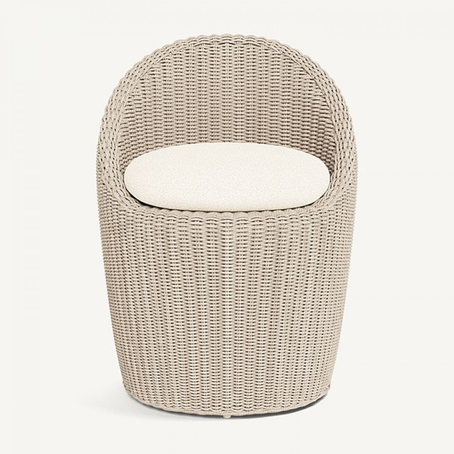 Harbour Cordoba Dining Chair - Twisted Wicker Oyster / Riviera Ivory