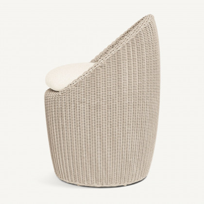 Harbour Cordoba Dining Chair - Twisted Wicker Oyster / Riviera Ivory