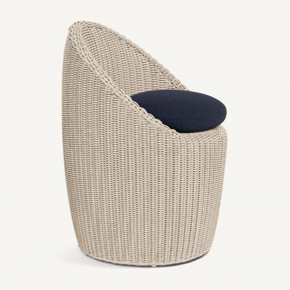 Harbour Cordoba Dining Chair - Twisted Wicker Oyster / Siesta Indigo