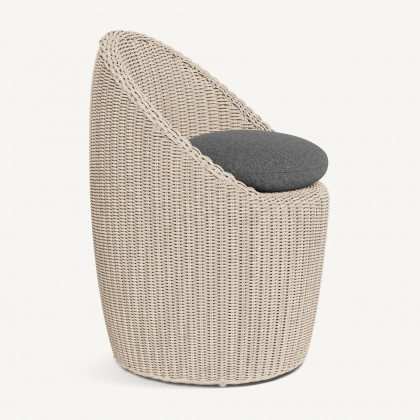 Harbour Cordoba Dining Chair - Twisted Wicker Oyster / Siesta Slate
