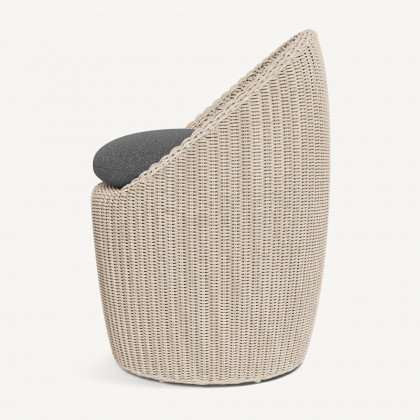 Harbour Cordoba Dining Chair - Twisted Wicker Oyster / Siesta Slate