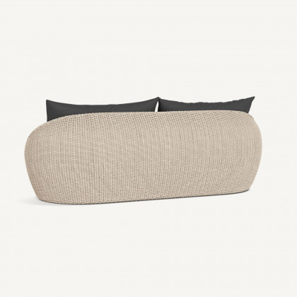 Harbour Cordoba 2 Seat Sofa - Twisted Wicker Oyster / Panama Grafito