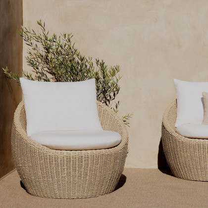 Harbour Cordoba 2 Seat Sofa - Twisted Wicker Oyster / Panama Grafito