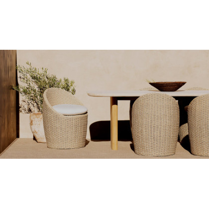 Harbour Cordoba 2 Seat Sofa - Twisted Wicker Oyster / Panama Grafito