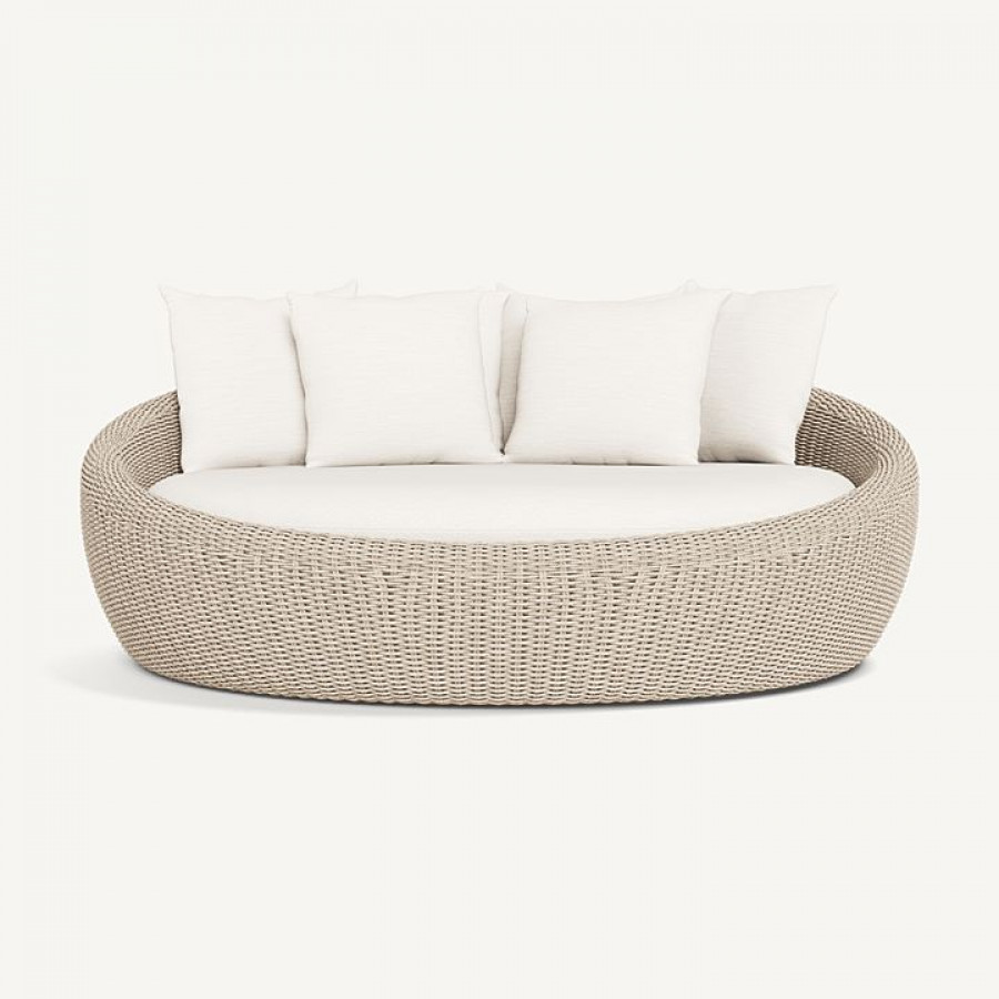 Harbour Cordoba Daybed - Twisted Wicker Oyster / Panama Blanco