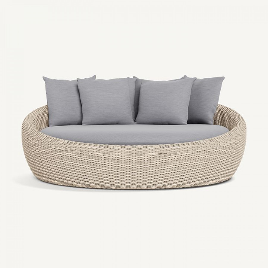 Harbour Cordoba Daybed - Twisted Wicker Oyster / Panama Cloud