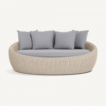 Harbour Cordoba Daybed - Twisted Wicker Oyster / Panama Cloud