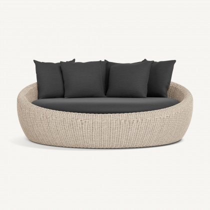 Harbour Cordoba Daybed - Twisted Wicker Oyster / Panama Grafito