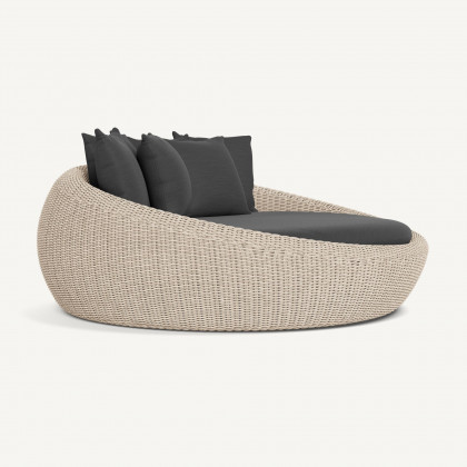 Harbour Cordoba Daybed - Twisted Wicker Oyster / Panama Grafito