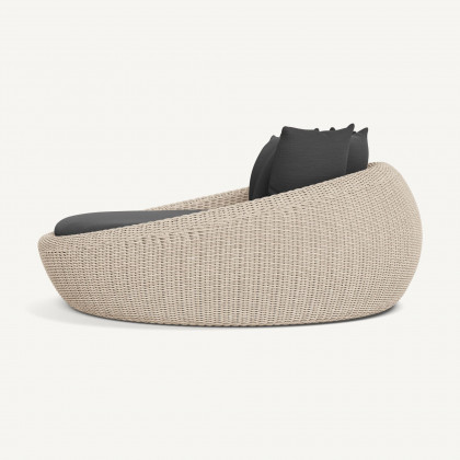 Harbour Cordoba Daybed - Twisted Wicker Oyster / Panama Grafito