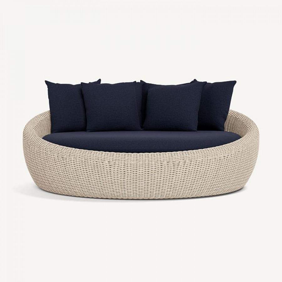 Harbour Cordoba Daybed - Twisted Wicker Oyster / Siesta Indigo