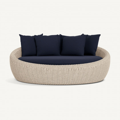 Harbour Cordoba Daybed - Twisted Wicker Oyster / Siesta Indigo