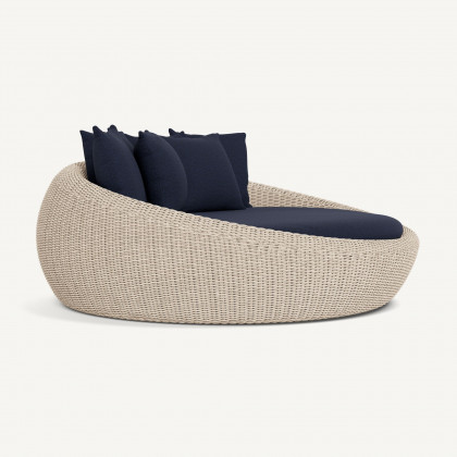 Harbour Cordoba Daybed - Twisted Wicker Oyster / Siesta Indigo