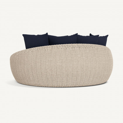 Harbour Cordoba Daybed - Twisted Wicker Oyster / Siesta Indigo