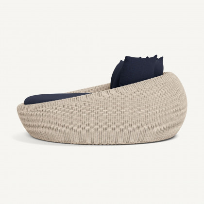 Harbour Cordoba Daybed - Twisted Wicker Oyster / Siesta Indigo